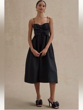 Sachin & Babi Sloane Taffeta Double-Bow
Pleated Midi Dress
